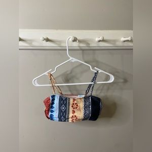 Patterned bikini top - about a size M